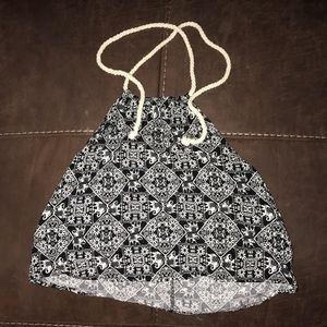 🐄Rope neck tie patterned crop tank🐄